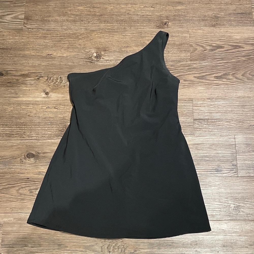 Abercrombie & Fitch Black One-Shoulder Active Dress
